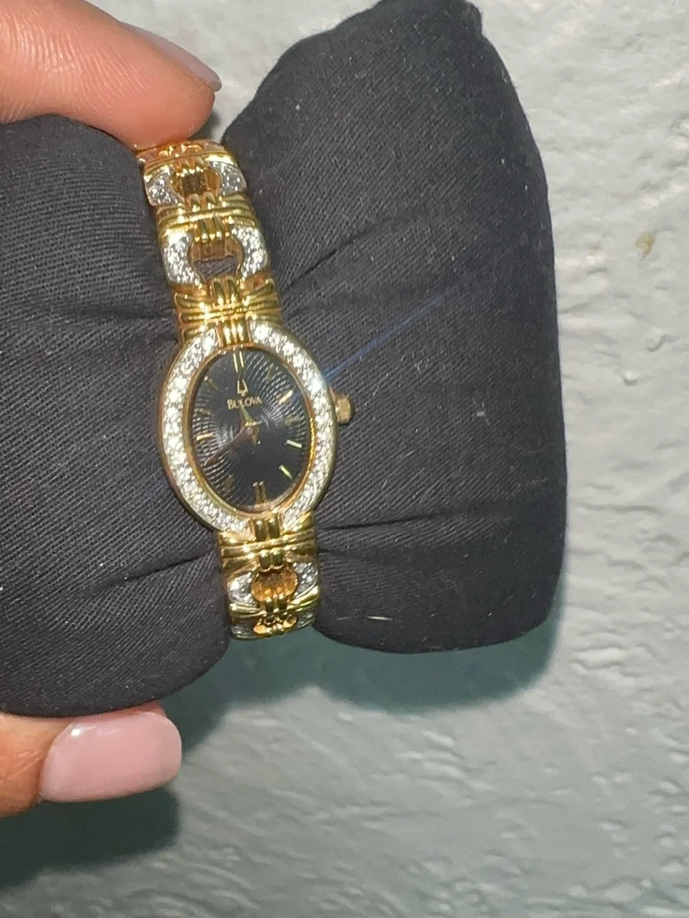 Bulova Gold and Black Women's Bracelet Watch